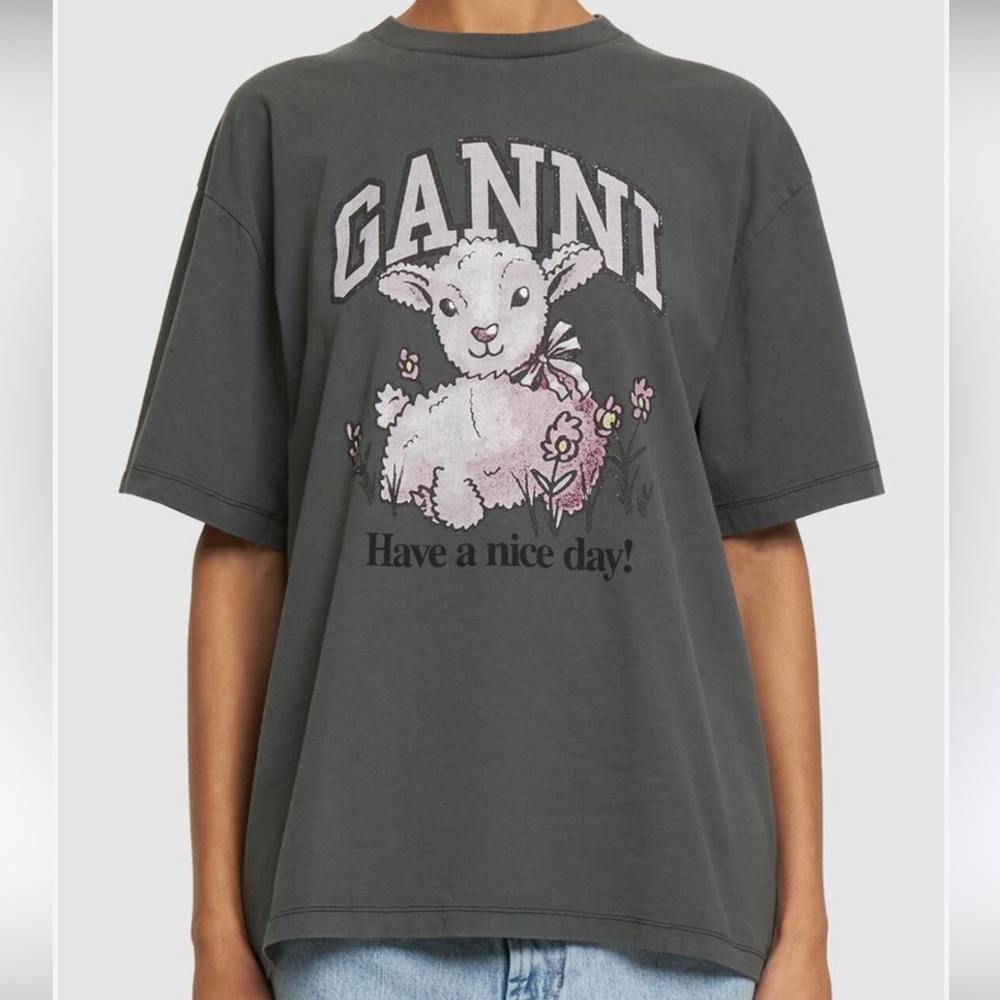 Ganni Relaxed Lamb T-shirt size Medium